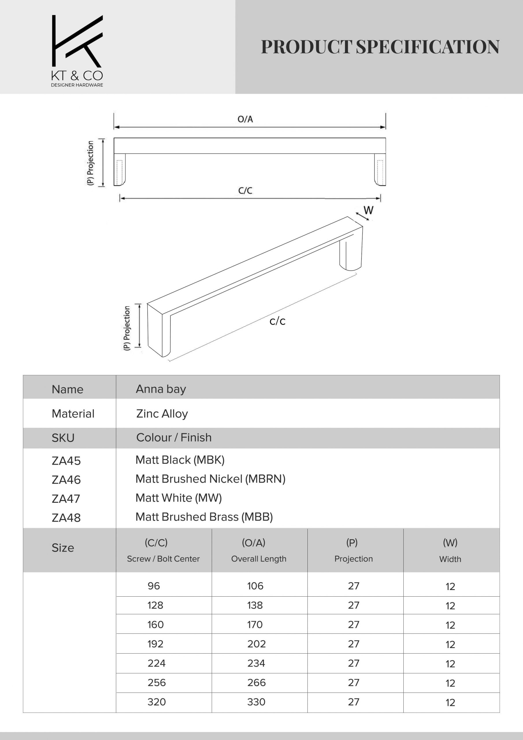 Momo Bergamo Product Specification